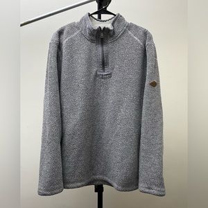 Men’s Orvis fleece lined large zip up sweatshirt. In GREAT condition